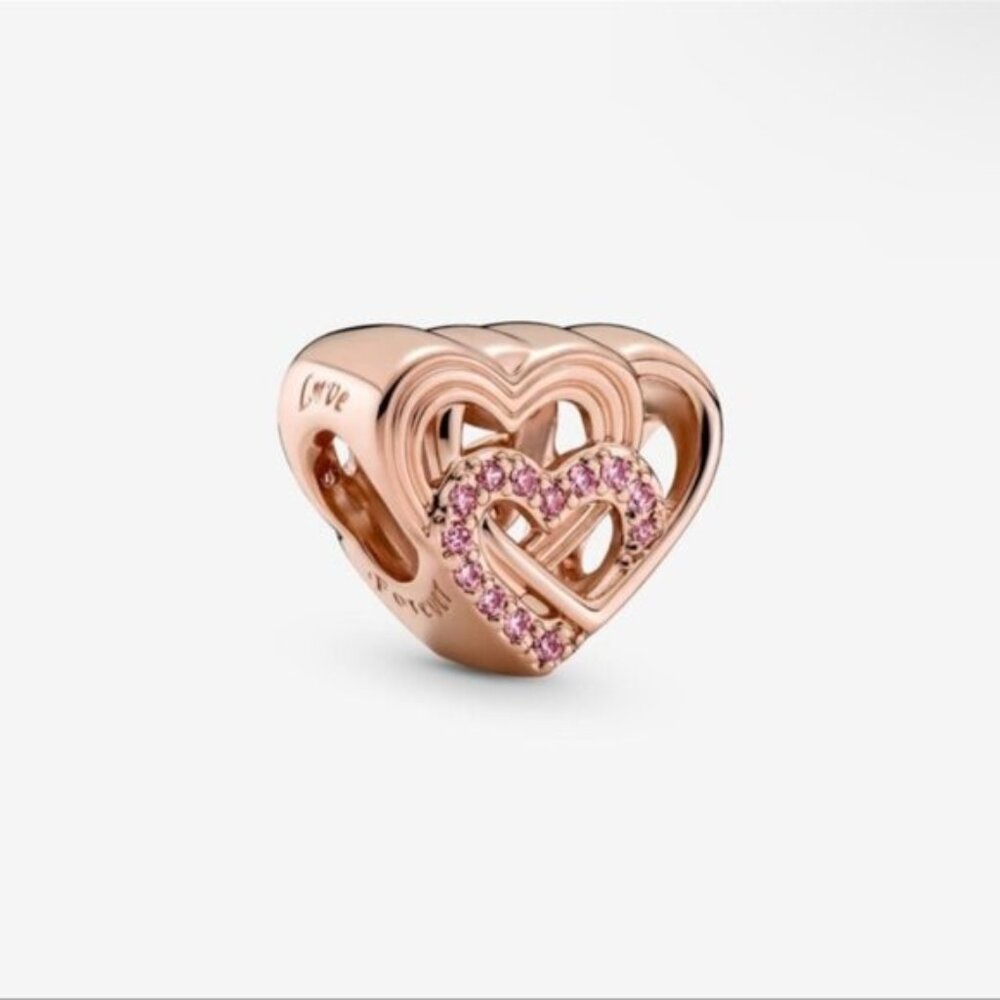 Authentic Pandora Intertwined Love Hearts Charm